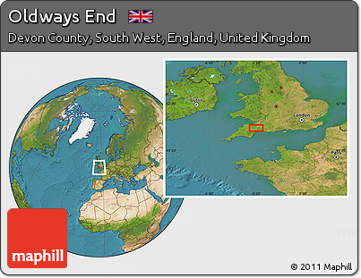 Satellite Location Map of Oldways End