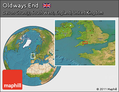 Satellite Location Map of Oldways End