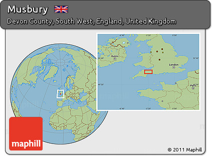 Savanna Style Location Map of Musbury