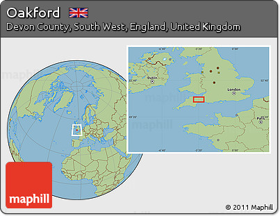 Savanna Style Location Map of Oakford
