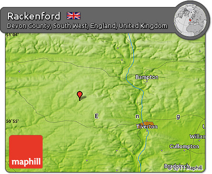 Physical Map of Rackenford