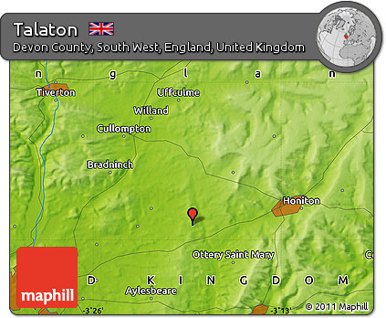 Physical Map of Talaton