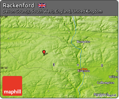 Physical Map of Rackenford