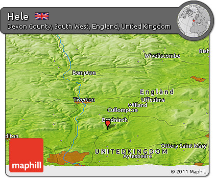 Physical Panoramic Map of Hele