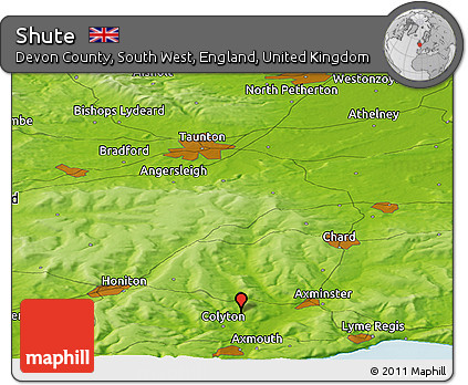Physical Panoramic Map of Shute