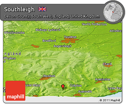 Physical Panoramic Map of Southleigh