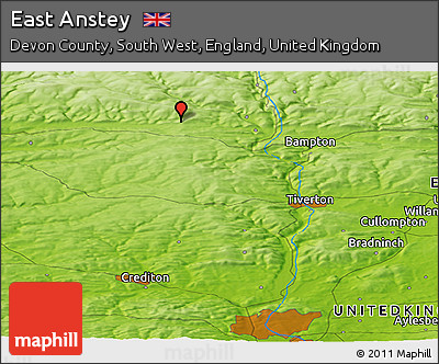 Physical Panoramic Map of East Anstey
