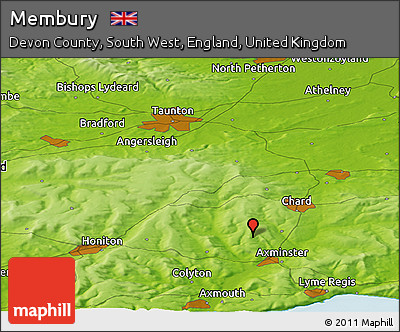 Physical Panoramic Map of Membury
