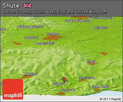 Physical Panoramic Map of Shute