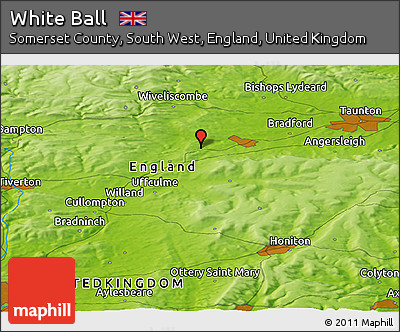 Physical Panoramic Map of White Ball
