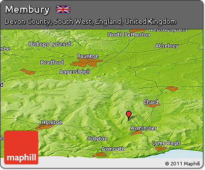 Physical Panoramic Map of Membury