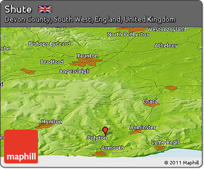 Physical Panoramic Map of Shute