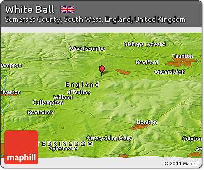Physical Panoramic Map of White Ball