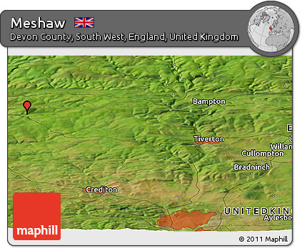 Satellite Panoramic Map of Meshaw