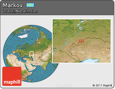 Satellite Location Map of Markov