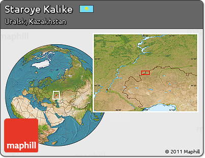Satellite Location Map of Staroye Kalike