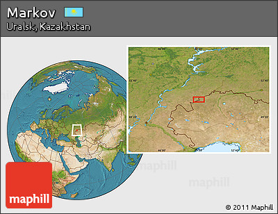 Satellite Location Map of Markov