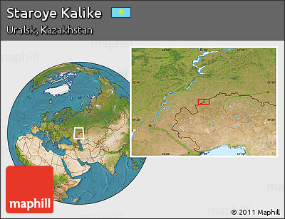 Satellite Location Map of Staroye Kalike