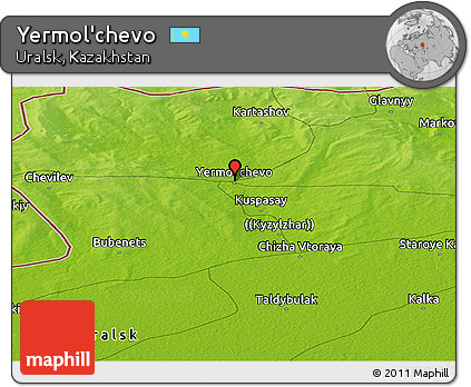 Physical Panoramic Map of Yermol'chevo