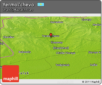 Physical Panoramic Map of Yermol'chevo