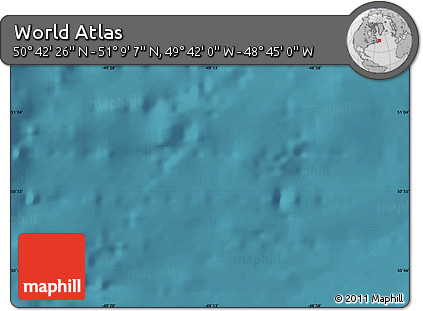Satellite Map of the Area around 50° 55' 47" N, 49° 13' 30" W