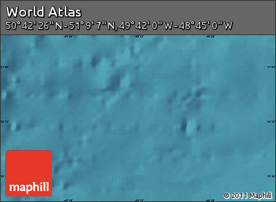 Satellite Map of the Area around 50° 55' 47" N, 49° 13' 30" W