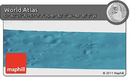 Satellite Panoramic Map of the Area around 50° 55' 47" N, 49° 13' 30" W