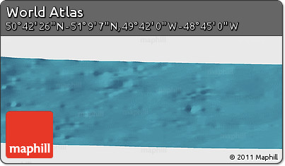 Satellite Panoramic Map of the Area around 50° 55' 47" N, 49° 13' 30" W