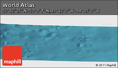 Satellite Panoramic Map of the Area around 50° 55' 47" N, 49° 13' 30" W