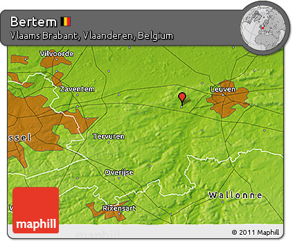 Physical 3D Map of Bertem