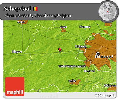 Physical 3D Map of Schepdaal