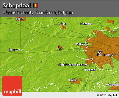 Physical 3D Map of Schepdaal