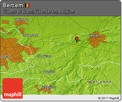 Physical 3D Map of Bertem