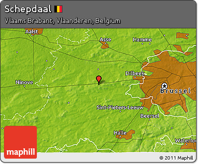 Physical 3D Map of Schepdaal