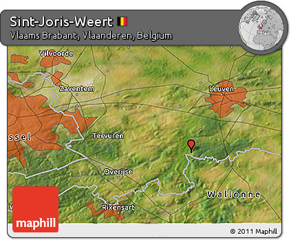 Satellite 3D Map of Sint-Joris-Weert