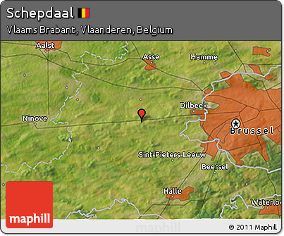 Satellite 3D Map of Schepdaal