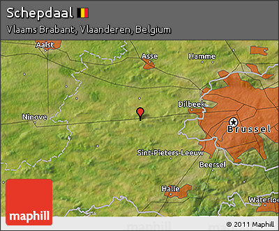 Satellite 3D Map of Schepdaal