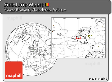 Blank Location Map of Sint-Joris-Weert