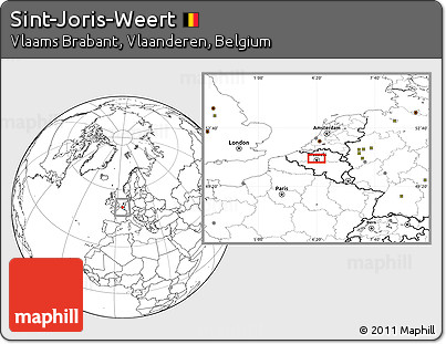 Blank Location Map of Sint-Joris-Weert