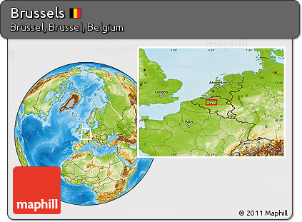 Physical Location Map of Brussels