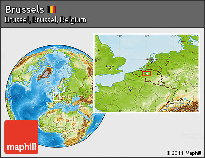 Physical Location Map of Brussels