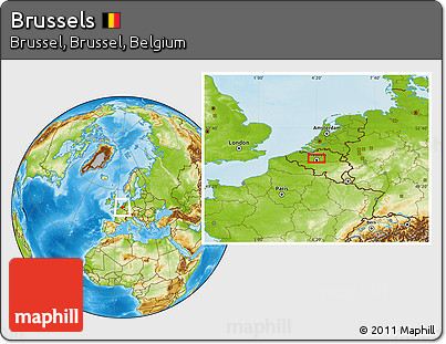 Physical Location Map of Brussels