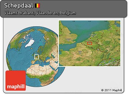 Satellite Location Map of Schepdaal