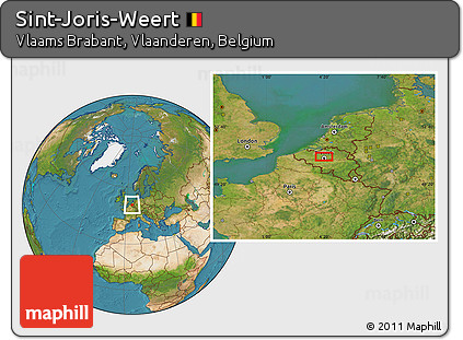 Satellite Location Map of Sint-Joris-Weert