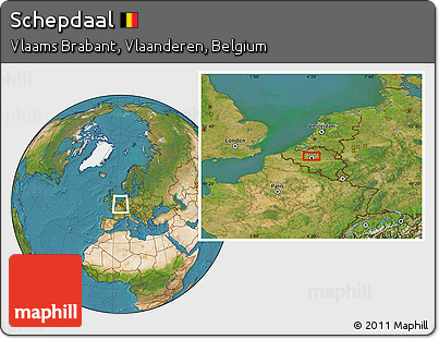 Satellite Location Map of Schepdaal