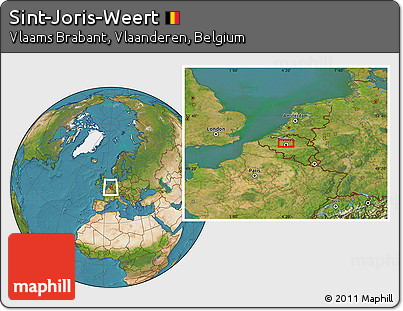 Satellite Location Map of Sint-Joris-Weert