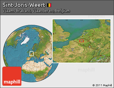 Satellite Location Map of Sint-Joris-Weert