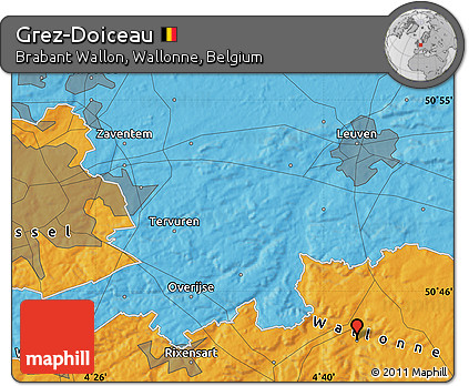 Political Map of Grez-Doiceau