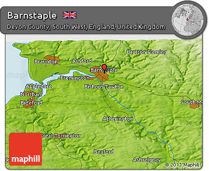 Physical 3D Map of Barnstaple