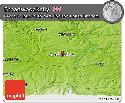 Physical 3D Map of Broadwoodkelly
